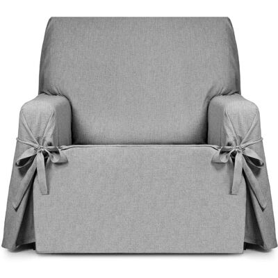 Eysa Housse de fauteuil hydrofuge 1 place avec rubans gris beige 80-120 cm - Publicité Eysa Housse de fauteuil hydrofuge 1 place avec rubans gris beige 80-120 cm - Publicité