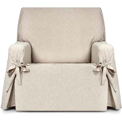 Eysa Housse de fauteuil hydrofuge 1 place avec rubans écru 80-120 cm - Publicité Eysa Housse de fauteuil hydrofuge 1 place avec rubans écru 80-120 cm - Publicité