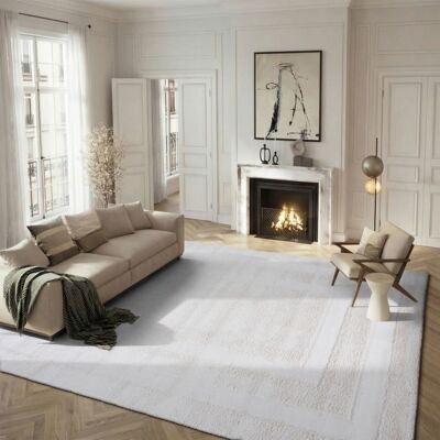 Safavieh Tapis en polypropylène beige, 160 x 229 cm - Publicité Safavieh Tapis en polypropylène beige, 160 x 229 cm - Publicité