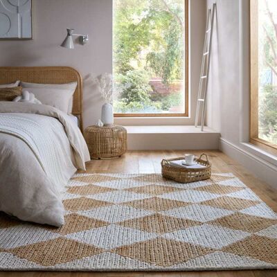 Flair Rugs Tapis en jute marron et blanc 160x230cm - Publicité Flair Rugs Tapis en jute marron et blanc 160x230cm - Publicité