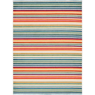 Safavieh Tapis polypropylène ivoire/vert 160 x 229 cm - Publicité Safavieh Tapis polypropylène ivoire/vert 160 x 229 cm - Publicité