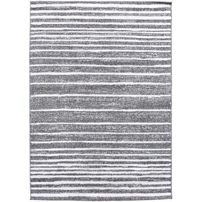 Un amour de tapis Tapis shaggy 120x170 gris, blanc - Publicité Un amour de tapis Tapis shaggy 120x170 gris, blanc - Publicité