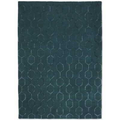 Un amour de tapis Tapis salle à manger 250x350 laine bleu - Publicité Un amour de tapis Tapis salle à manger 250x350 laine bleu - Publicité
