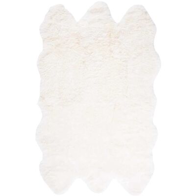 Safavieh Tapis peau de mouton peau de mouton blanc 91 x 152 cm - Publicité Safavieh Tapis peau de mouton peau de mouton blanc 91 x 152 cm - Publicité