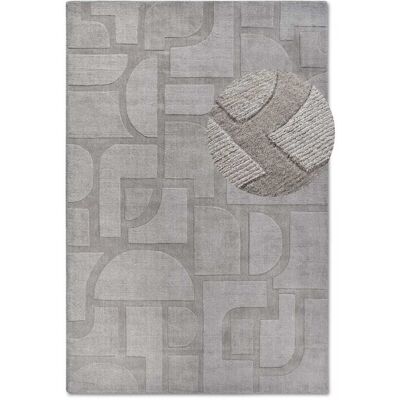 Villeroy & Boch Tapis salon 80x150cm gris laine géométrique - Publicité Villeroy & Boch Tapis salon 80x150cm gris laine géométrique - Publicité