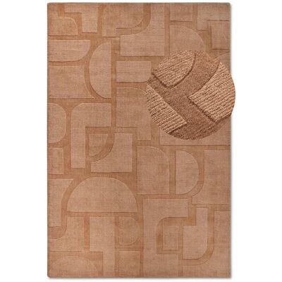Villeroy & Boch Tapis chambre 80 x 150 cm, laine tissée, motif géométrique, beige - Publicité Villeroy & Boch Tapis chambre 80 x 150 cm, laine tissée, motif géométrique, beige - Publicité