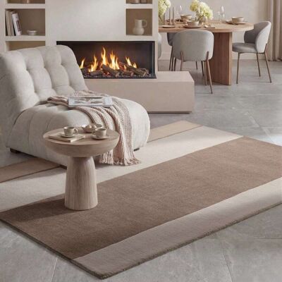 STUDIO DECO Tapis en laine montreux crème et marron - villeroy & boch 120x170cm - Publicité STUDIO DECO Tapis en laine montreux crème et marron - villeroy & boch 120x170cm - Publicité
