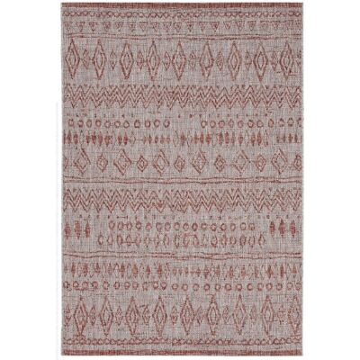 Novatrend Tapis intérieur extérieur en polypropylène rouge brique 160x230 cm