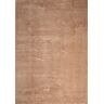 Nazar Tapis en polyester brillant motif uni beige 200x290