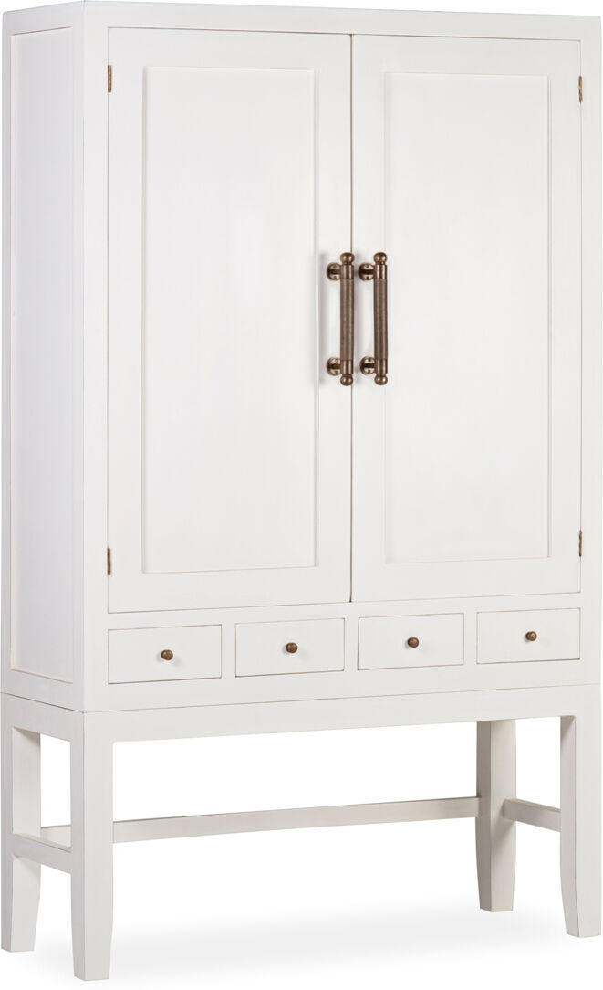 MOYCOR Buffet en bois de mindi blanc L 110 cm