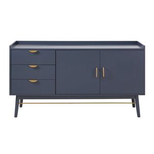 Maisons du Monde Buffet 2 portes 3 tiroirs bleu fonce