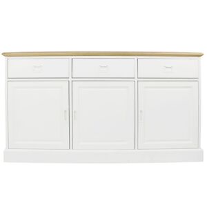 Maisons du Monde Buffet 3 portes 3 tiroirs blanc