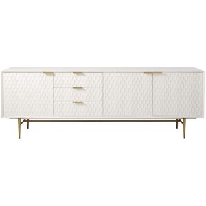 Maisons du Monde Buffet enfilade vintage 3 portes 3 tiroirs blanc