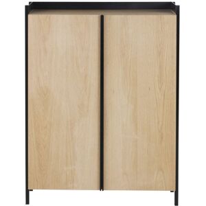 Maisons du Monde Buffet haut 2 portes en metal marron et noir