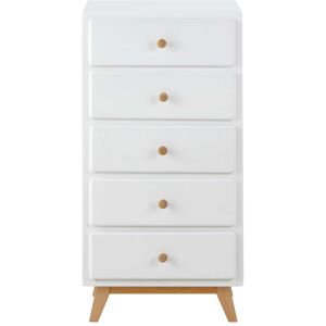 Maisons du Monde Chiffonnier vintage 5 tiroirs blanc