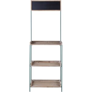 Maisons du Monde Etagere en bois de sapin et metal vert olive