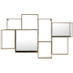 Maisons du Monde Étagere murale miroir en metal dore