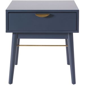 Maisons du Monde Table de chevet 1 tiroir bleu fonce