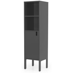 Tenzo Colonne de rangement en bois 1 porte 2 niches H152cm gris anthracite