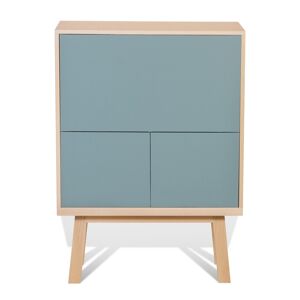 MON PETIT MEUBLE FRANCAIS Bureau secretaire avec rangement de 90 cm de large, en frene