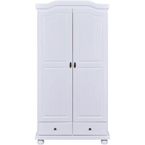 Altobuy Armoire 2 portes bois massif blanc