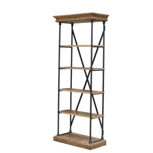 Robin des Bois Etagere bibliotheque en pin massif et metal Noir