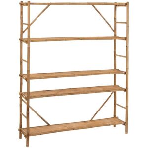 Hellin Bibliotheque en bambou naturel 5 tablettes