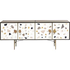 Kare Design Buffet 4 portes facade terrazzo en acier