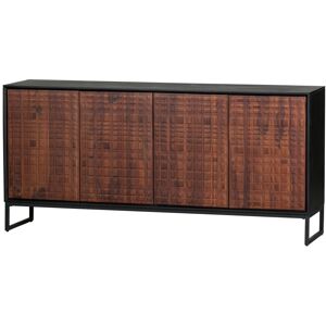 BePureHome Buffet 4 portes en bois noyer