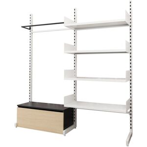 Sodiake Mobilier de rangement autoportant sans fixation en metal blanc robuste