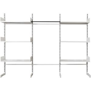 Sodiake Mobilier de rangement autoportant sans fixation en metal blanc robuste