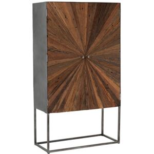 Hellin Armoire bar en bois et pieds metal