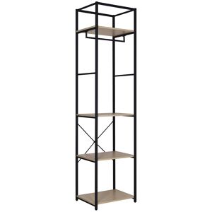 Mob In Portant vetements en bois et metal L50 x H200cm Noir