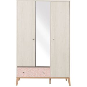 CAMIF Armoire 3 portes 1 tiroir effet bois