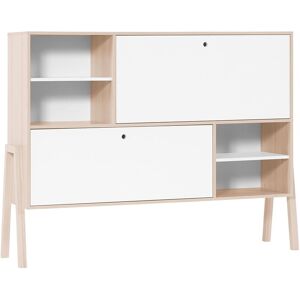 Calicosy Buffet 2 portes et 4 niches - Blanc et beige