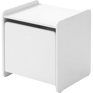 Vipack Table de chevet 1 porte blanc