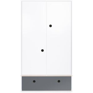 Wookids Armoire 2 portes facade tiroir gris espace