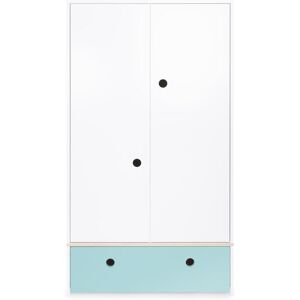 Wookids Armoire 2 portes facade tiroir bleu ciel