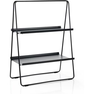 Zone Etagere 2 plateaux en acier noir