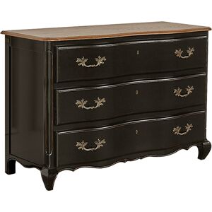 Robin des Bois Commode patinee 3 tiroirs noir