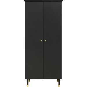 Bopita Armoire 2-portes en MDF et panneaux de particules noir mat