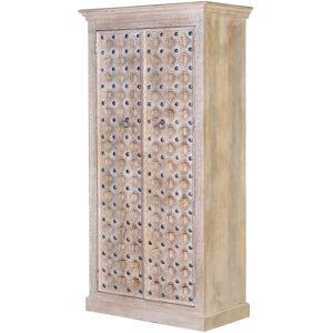 GINER Y COLOMER Armoire en bois de manguier finition naturelle