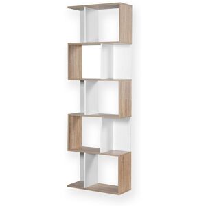 Calicosy Bibliotheque Multi-cases H180 cm - Decor Bois et Blanc