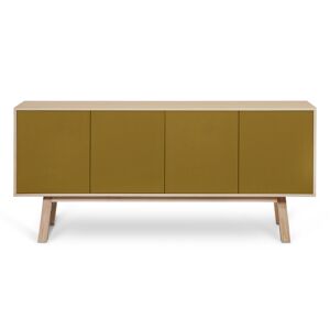 MON PETIT MEUBLE FRANCAIS Buffet 4 portes en frene 180 cm, hauteur 94 cm