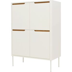 Meubles & Design Armoire design 4 portes en bois blanc