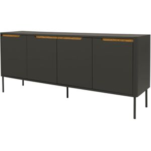 Meubles & Design Buffet bas moderne 4 portes en bois gris