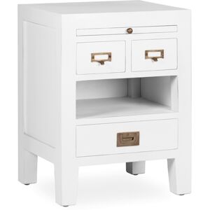 MOYCOR Table de chevet en bois de mindi blanc L 45 cm