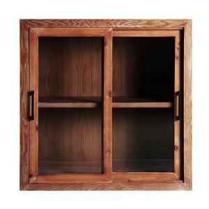 Lastdeco Vitrine en Bois de Sapin Marron 72x36x71 cm