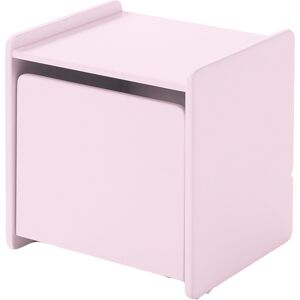 Vipack Table de chevet 1 porte vieux rose