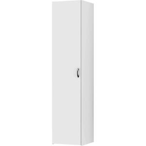 Dmora Armoire avec 1 porte effet bois blanc